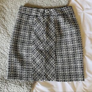 White House Black Market Zip up Boucle Tweed Skirt